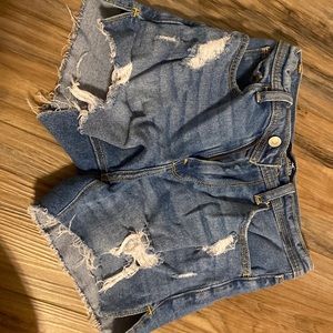 Cute Hollister size 0 jean shorts with Sunflowers on back!